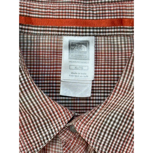 The North Face Men's Button-Up Plaid Shirt Size XL Red Gray White - Picture 6 of 8